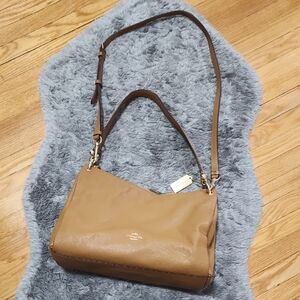 Coach Tan Leather Shoulder Bag